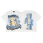 Mixed Emotion White Tee – Blindfolded Angel Gothic Print