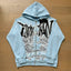 Mixed Emotion Light Blue Zip Hoodie – Black Art Print