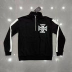 Mixed Emotion Cross Graphic Half‑Zip Sweatshirt & Sweatpants Set