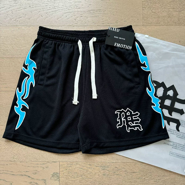 Mixed EMOTION High Street Summer Sports and Leisure Basketball Beach Mesh Breathable Quick Drying Shorts FOG (2) Hover Image