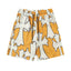 Chrome Hearts Bright Orange & White Large Cross Print Sweatshorts